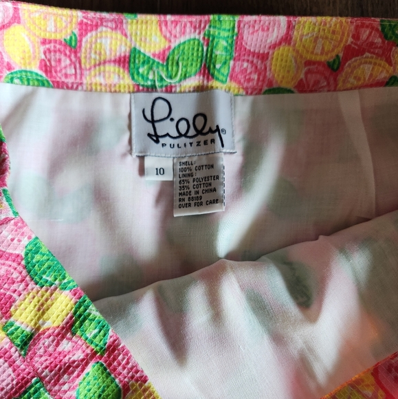 NWT Vintage Lilly Pulitzer Citrus Pattern Mini Skirt - Picture 4 of 6